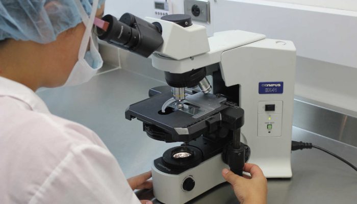 Microscope in Lab