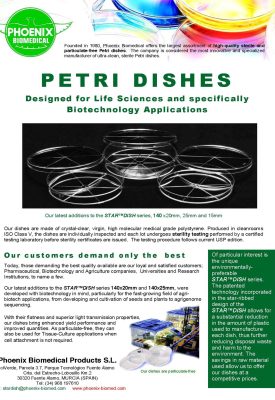 Petri dishes for Biotechnology Applications